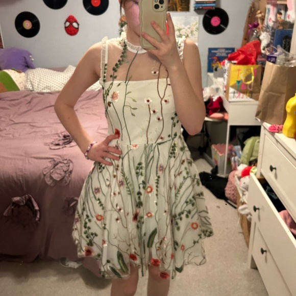City Studios | Dresses | City Studios Floral Embroidery Fit And Flare |  Poshmark